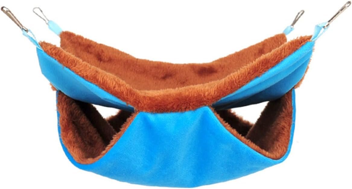 Thick Fleece Pet Bedding Warm Guinea Pig Bed Large Squirrel Hideout Ferret Bedding Pet Hanging Hammock Sugar Glider Nest Squirrel Sleeping Hammock Comfortable Bed