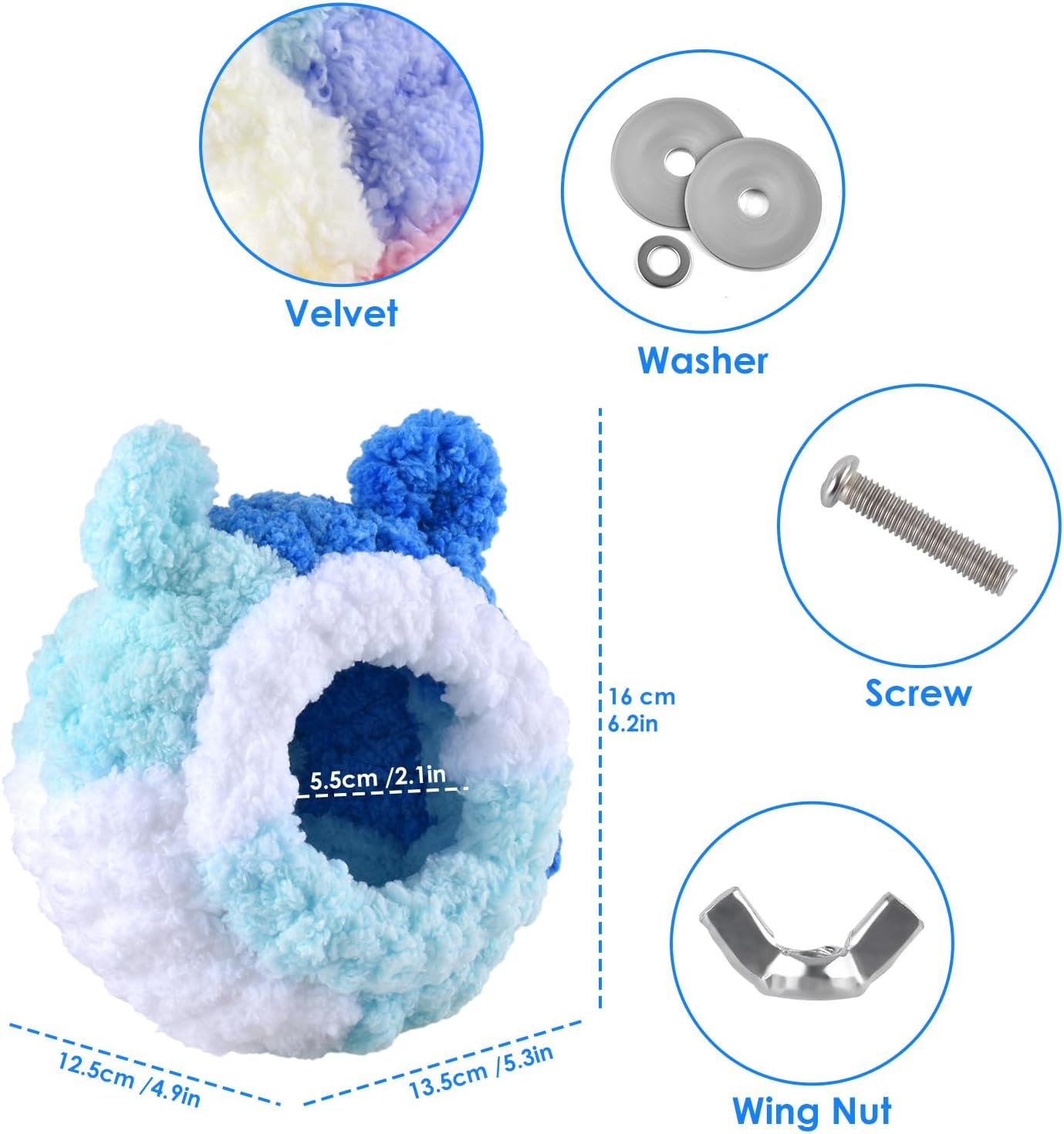 Conure Nest, Bird Breeding Nest Parrotlet Snuggle Hut Lovebird House Bed for Conure Lovebird Canary Finch Coneshape Birds Hamster Small Pets - Image 2