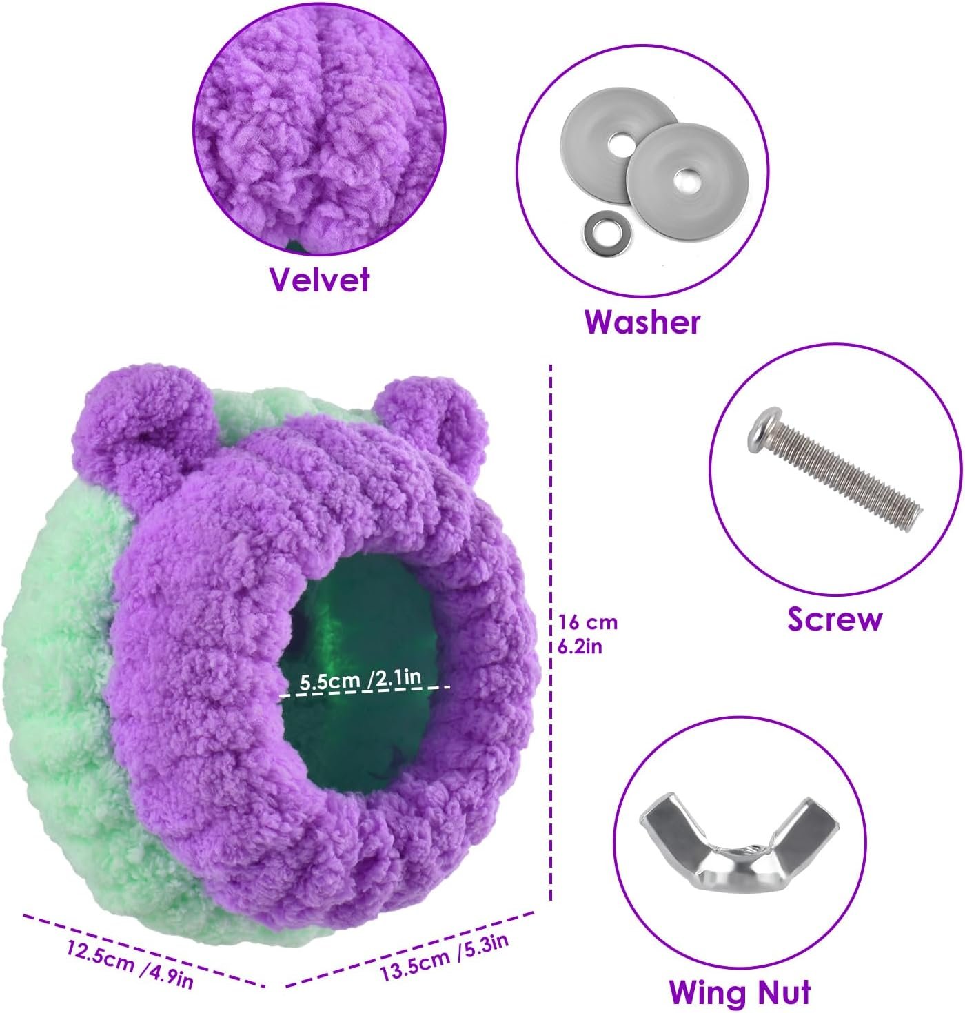 Bird Nest, Conure Breeding Bed Parrotlet Snuggle Bed Lovebird Nest for Conure, Lovebird, Canary, Finch, Hamster (Less Than 5 inches Long) - Image 2